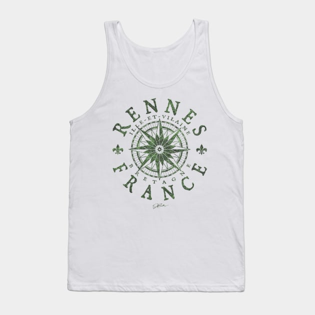 Rennes, Brittany, France, Compass Rose Tank Top by jcombs